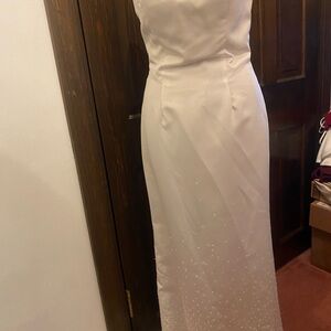 Jovani Strapless White Gown